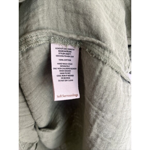 Soft Surroundings Women’s NWOT Je Veux Beachy Coastal Gauze Top XL - Picture 4 of 6